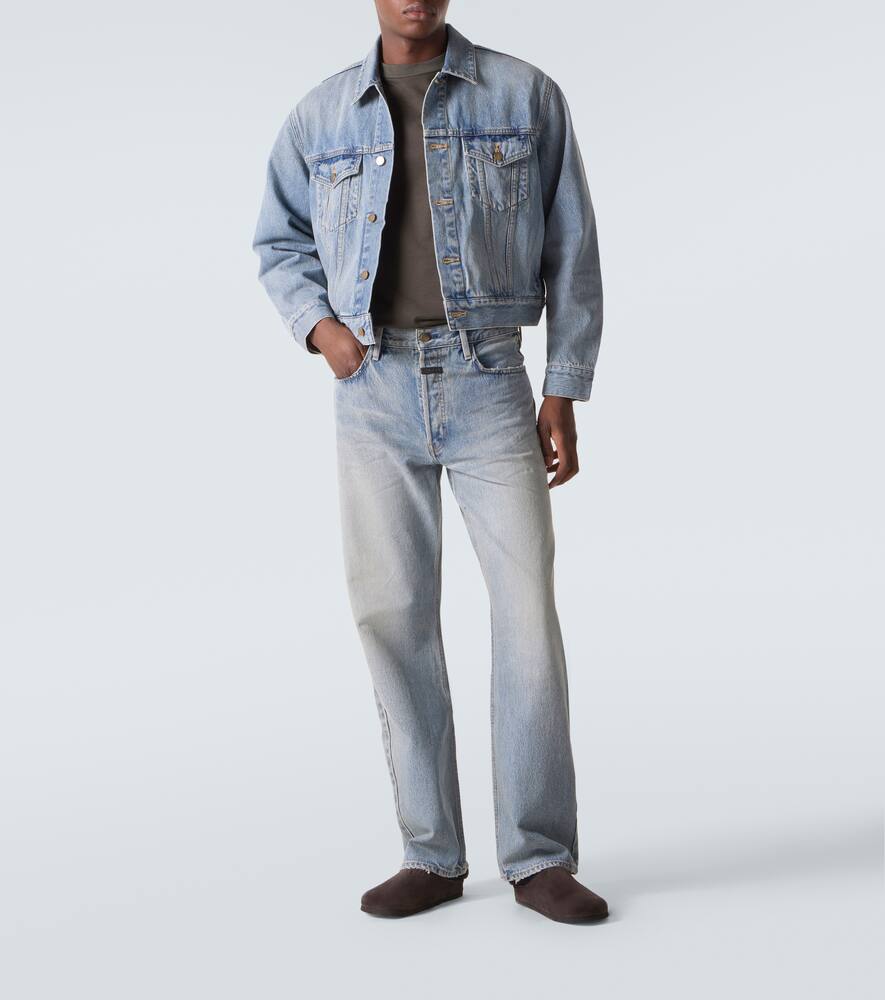 Выцветшие прямые джинсы средней посадки Fear of God, Light Indigo — фото 2
