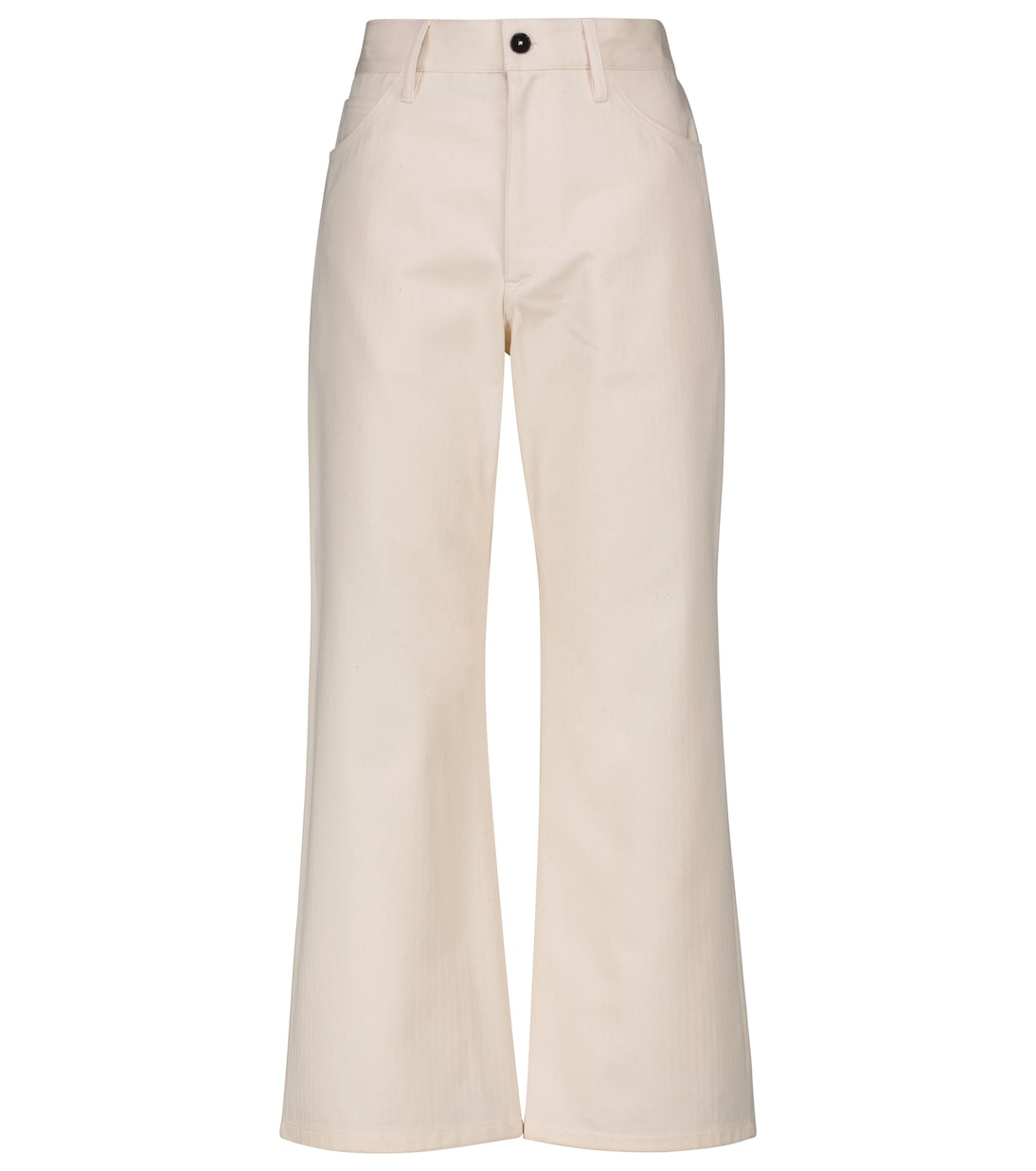 

Хлопковые брюки-клеш с высокой талией Jil Sander, Open Beige