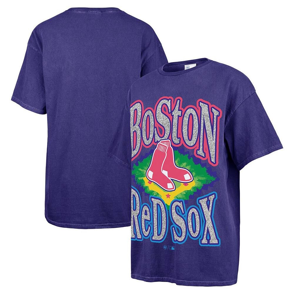 

Женская темно-синяя футболка бойфренда Boston Red Sox '47 с мигалками 47 Brand, цвет Rsx Navy