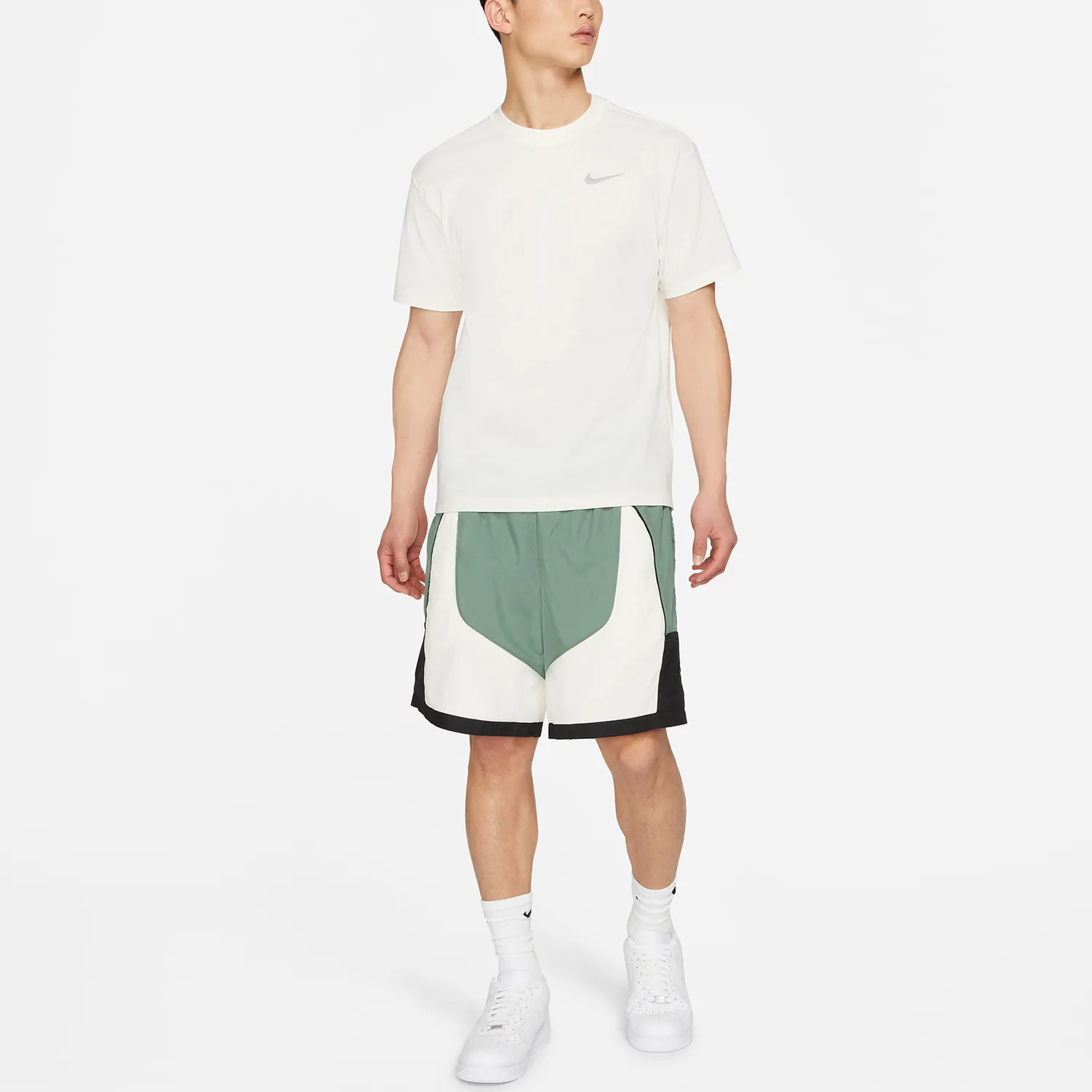 Nike Футболка с втачным рукавом мужская ecru — фото 4