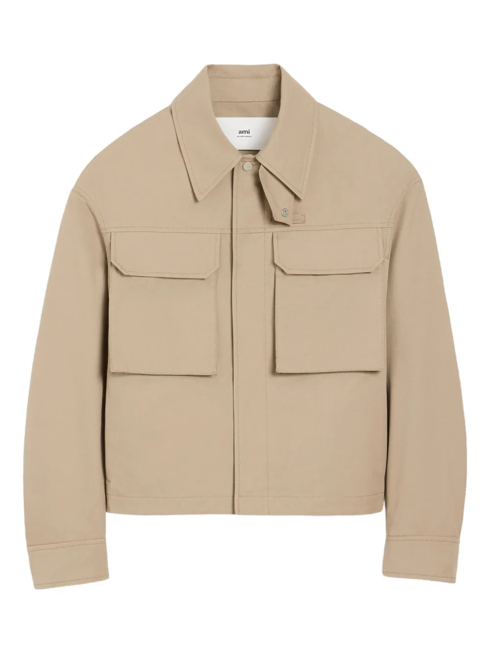 

Хлопковый бомбер AMI Paris, нейтральный