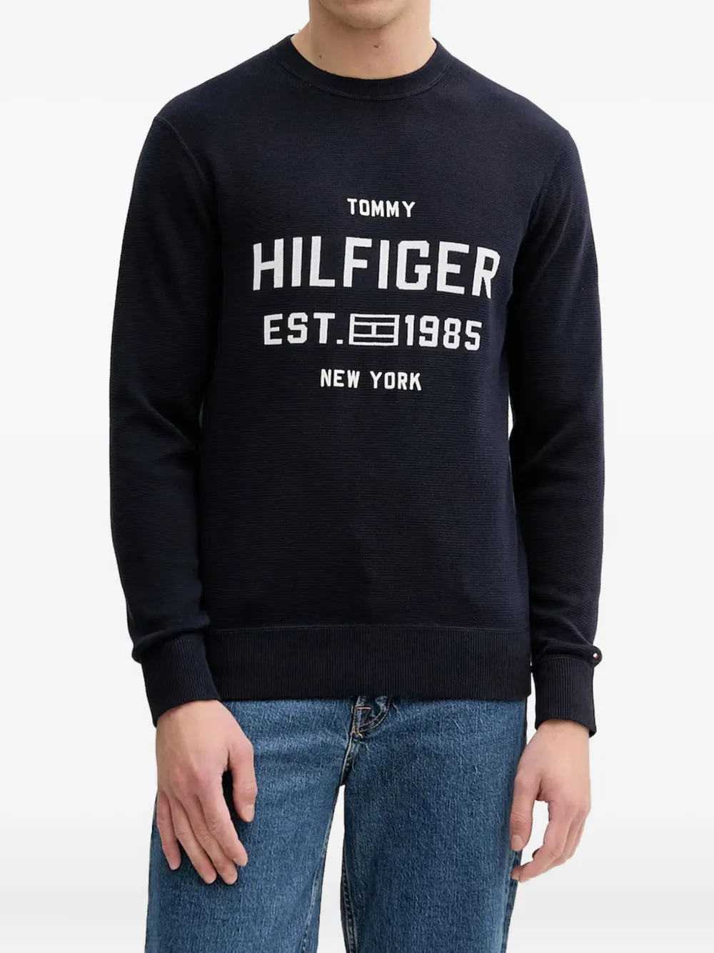 

Свитшот с принтом логотипа Tommy Hilfiger, синий