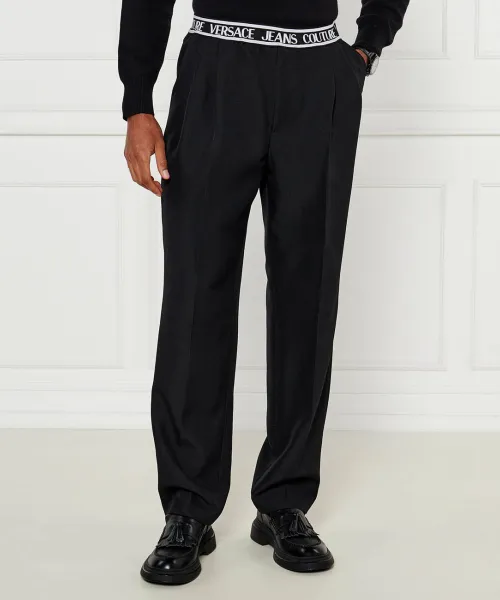 

Брюки с логотипом Loose fit Versace Jeans Couture, черный