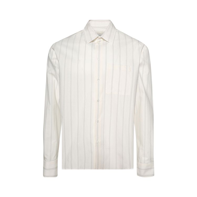 

Рубашка Lanvin Striped Boxy Shirt 'White/Black', белый