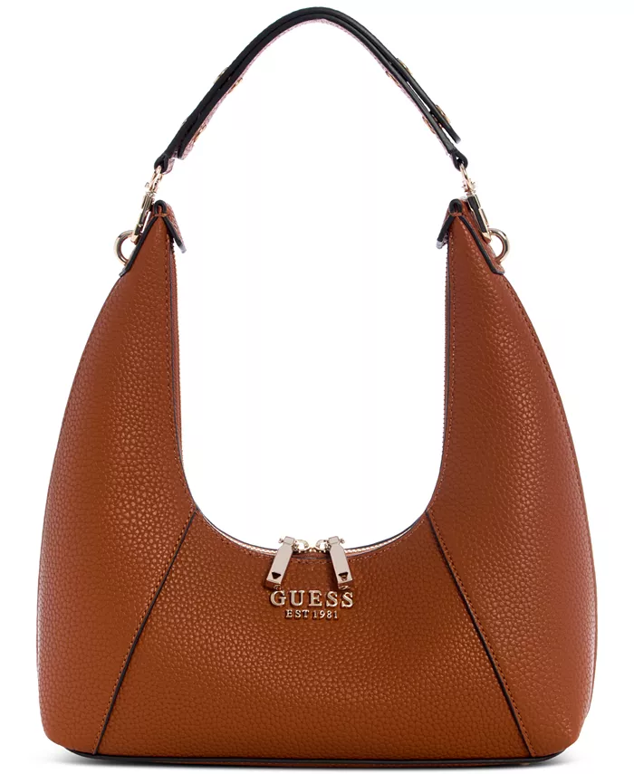 

Сумка через плечо Calista Top Zip Small GUESS, коричневый