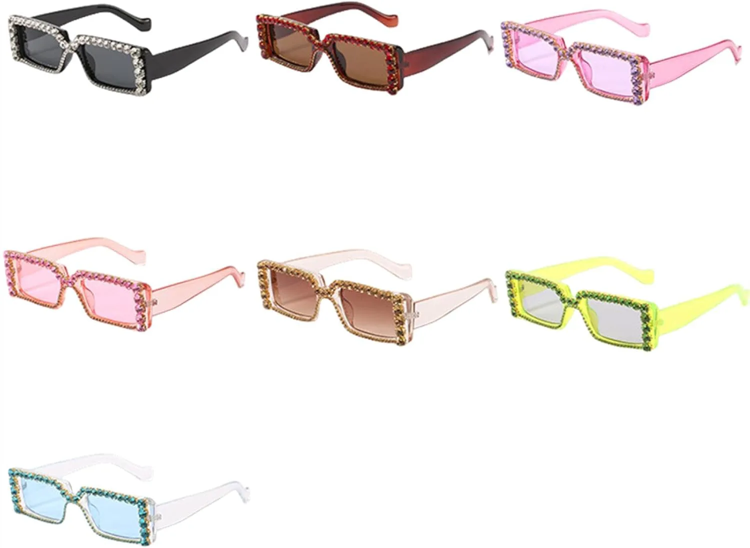 

Модные солнцезащитные очки класса люкс со стразами для женщин и мужчин, для активного отдыха, уличной фотографии, с защитой от УФ-излучения UV400 TKKTLLT, Pink Pink