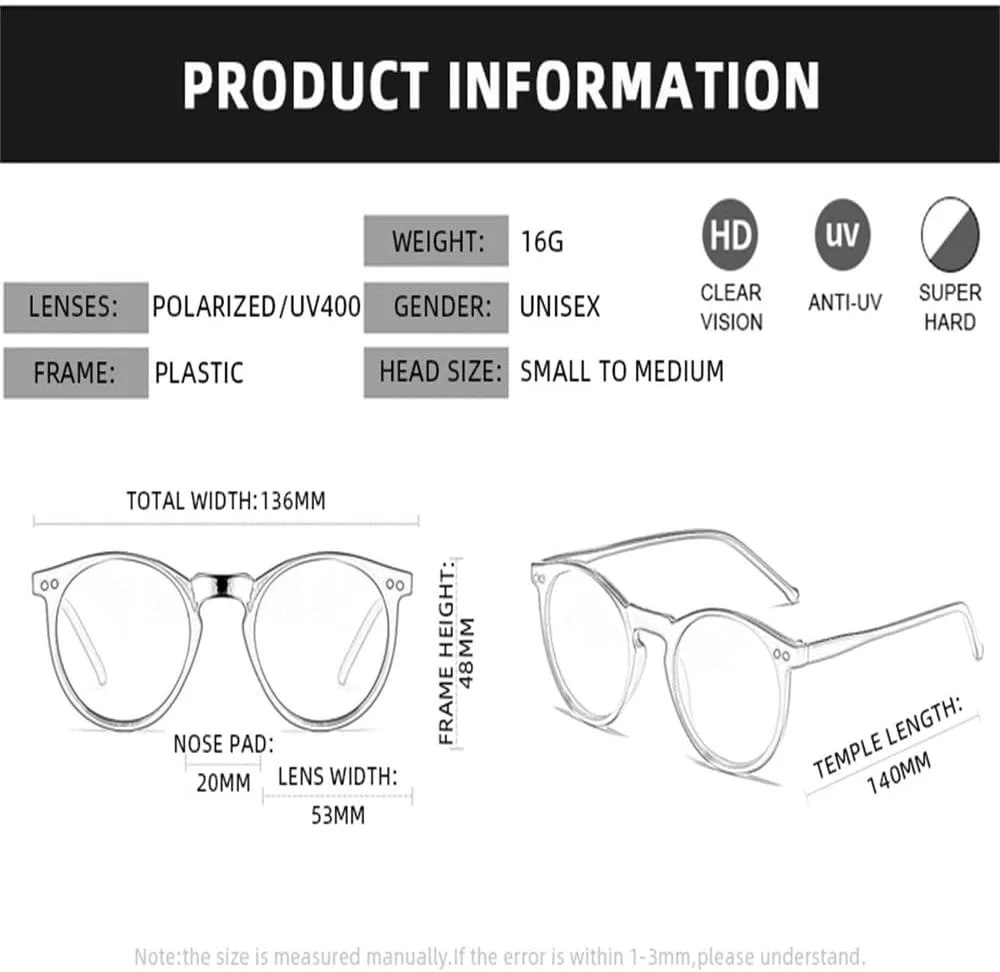 

Поляризованные солнцезащитные очки для женщин и мужчин, ретро-классические черные солнцезащитные очки для женщин, модные очки для вождения KTUCN, Black Dark Green