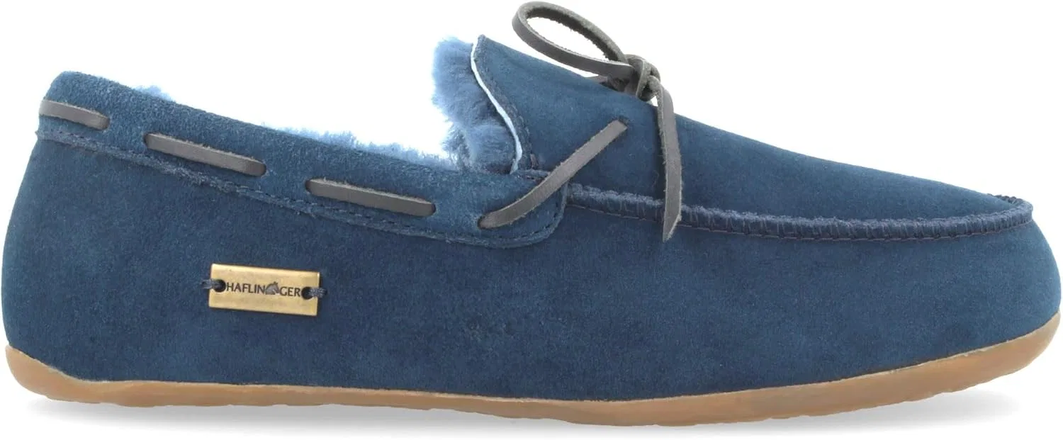 HAFLINGER Yumah Кожаные мокасины-сабо из овечьей кожи, Medium Blue 70 — фото 4