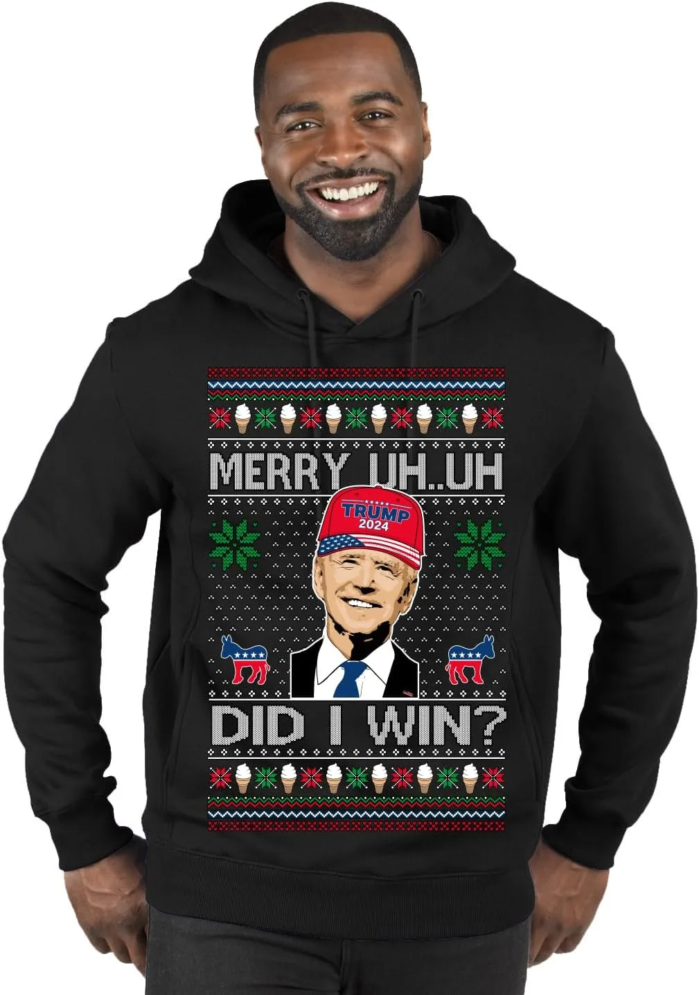 

Толстовка с принтом "Wild Bobby Merry Uh Did I Win" и Joe Biden