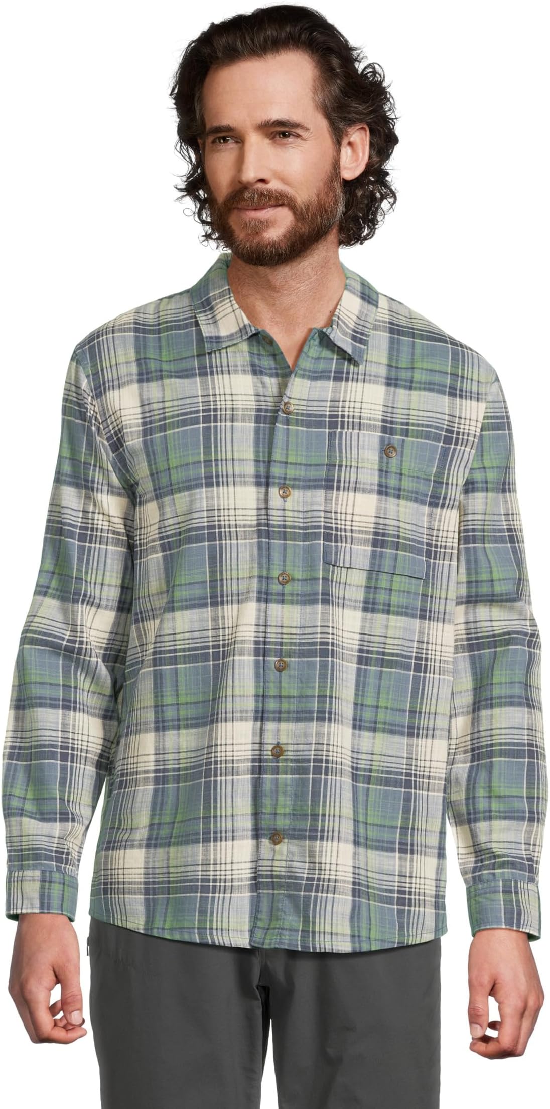 

Мужская клетчатая рубашка с длинным рукавом из красного дерева Royal Robbins, Sea Pismo Plaid