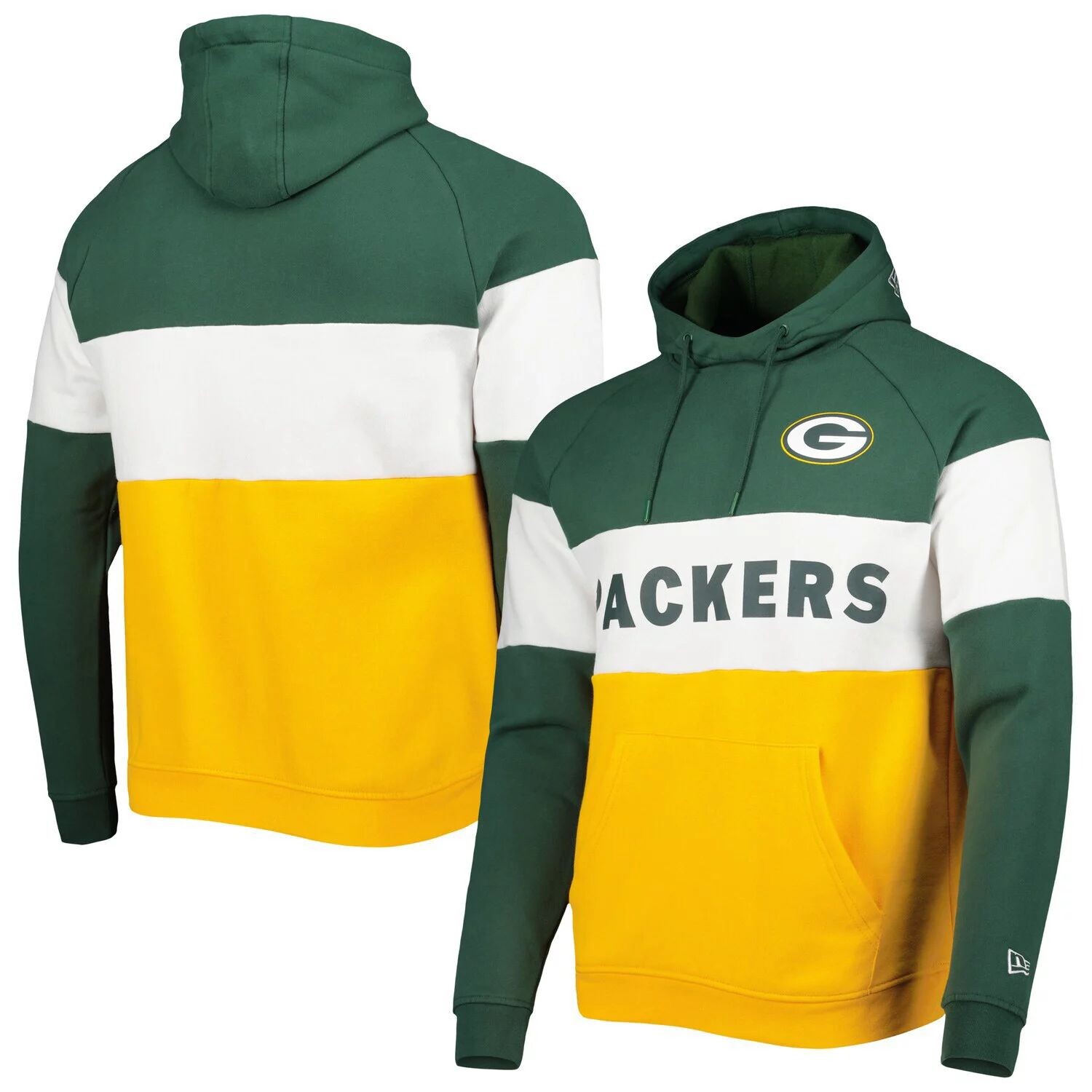 

Мужской пуловер с капюшоном Green Bay Packers Colorblock Current золотого цвета New Era, Желтый, Мужской пуловер с капюшоном Green Bay Packers Colorblock Current золотого цвета New Era