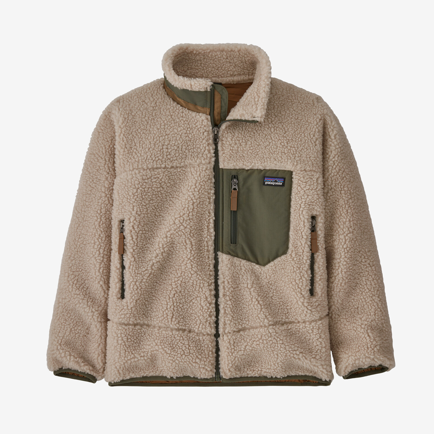 

Детская флисовая куртка Retro-X Patagonia, цвет Natural w/Coriander Brown