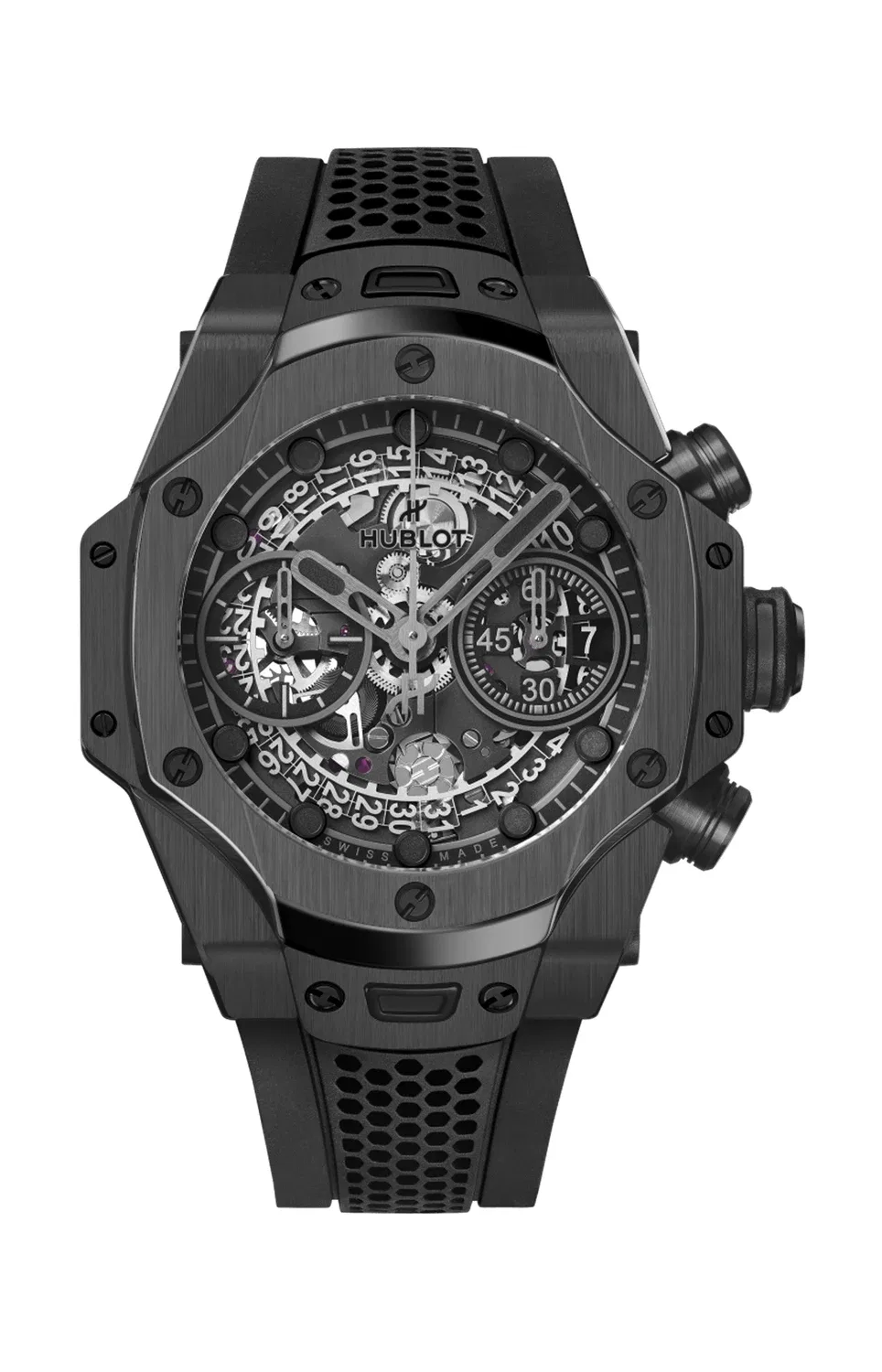 BIG BANG UNICO SR-A ОТ SAMUEL ROSS ALL BLACK 42 ММ - ЛИМИТИРОВАННАЯ СЕРИЯ - 441.CX.1140.RX.SRA26 HUBLOT, золотой