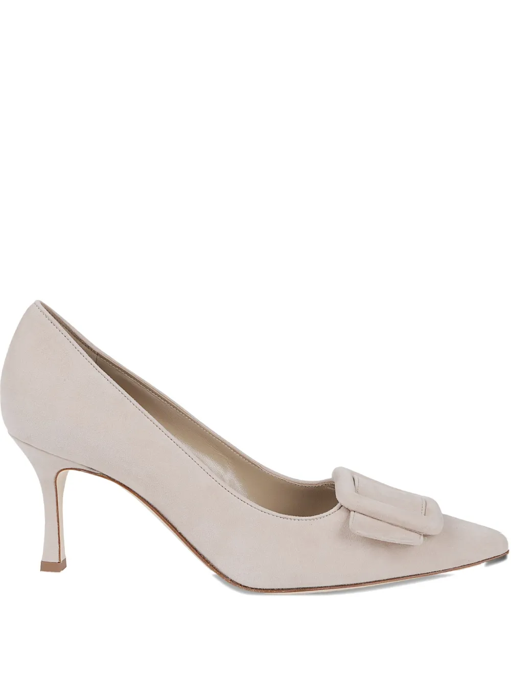 Кожаные туфли на каблуке Manolo Blahnik, нейтральный
