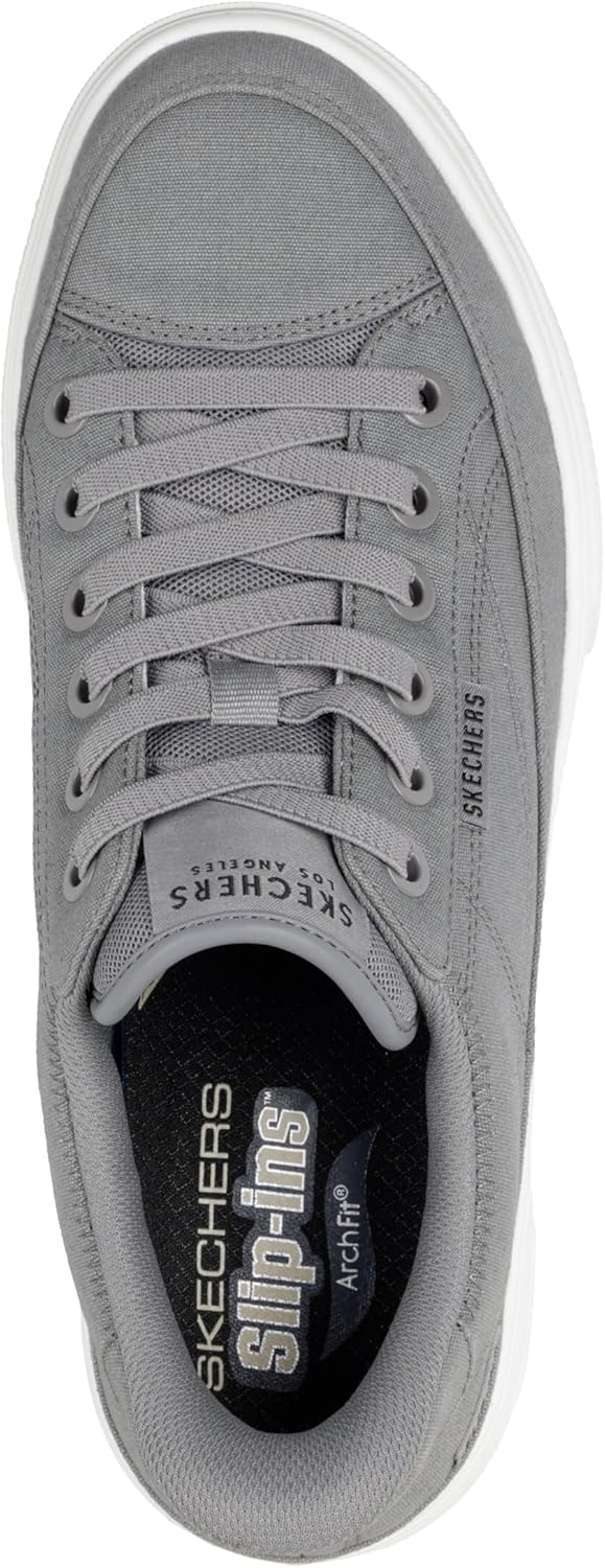 Мужские кроссовки Skechers Arch Fit Arcade - See Ya There без шнурков, серый — фото 3