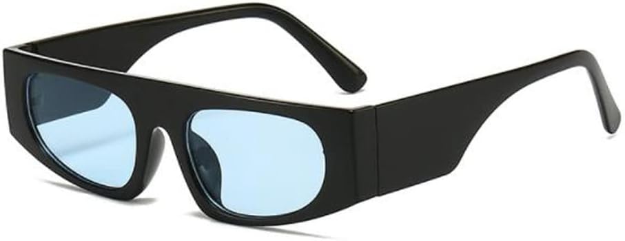 

Солнцезащитные очки в форме «кошачий глаз» прямоугольной формы для мужчин и женщин, в стиле хип-хоп/панк, простые солнцезащитные очки с широкими дужками star shop, Black Frame Blue Flakes