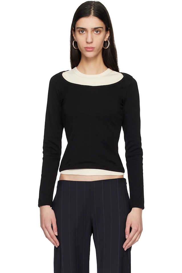 

Женская футболка с длинными рукавами Flore Flore, черный