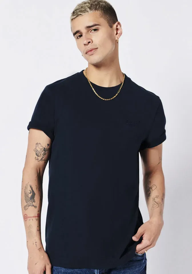 

Рубашка с круглым вырезом Superdry "Vintage Logo Emb Te", цвет Eclipse Navy