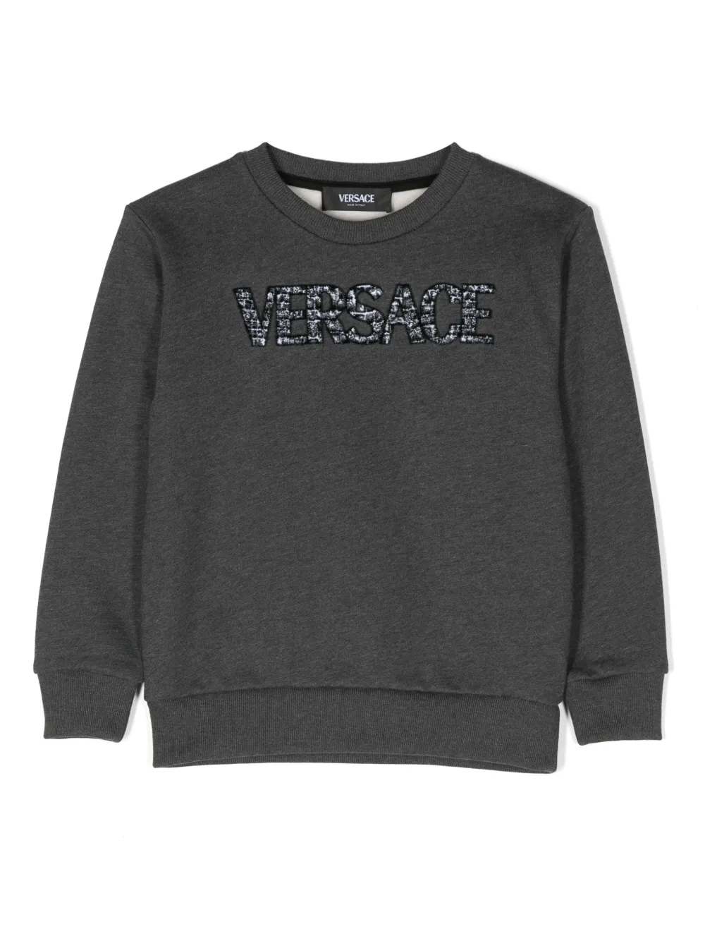 

Толстовка с логотипом Versace Kids, серый