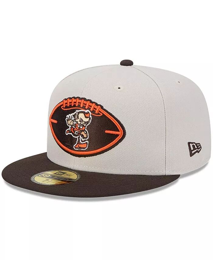 

Мужская кепка Stone/Brown Cleveland Browns 2024 Sideline Historic 59FIFTY Fitted New Era