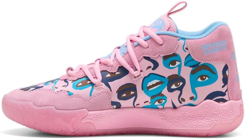Кроссовки Puma MB.03 Kid Super - Men (Pink/Pink/Blue), розовый — фото 3