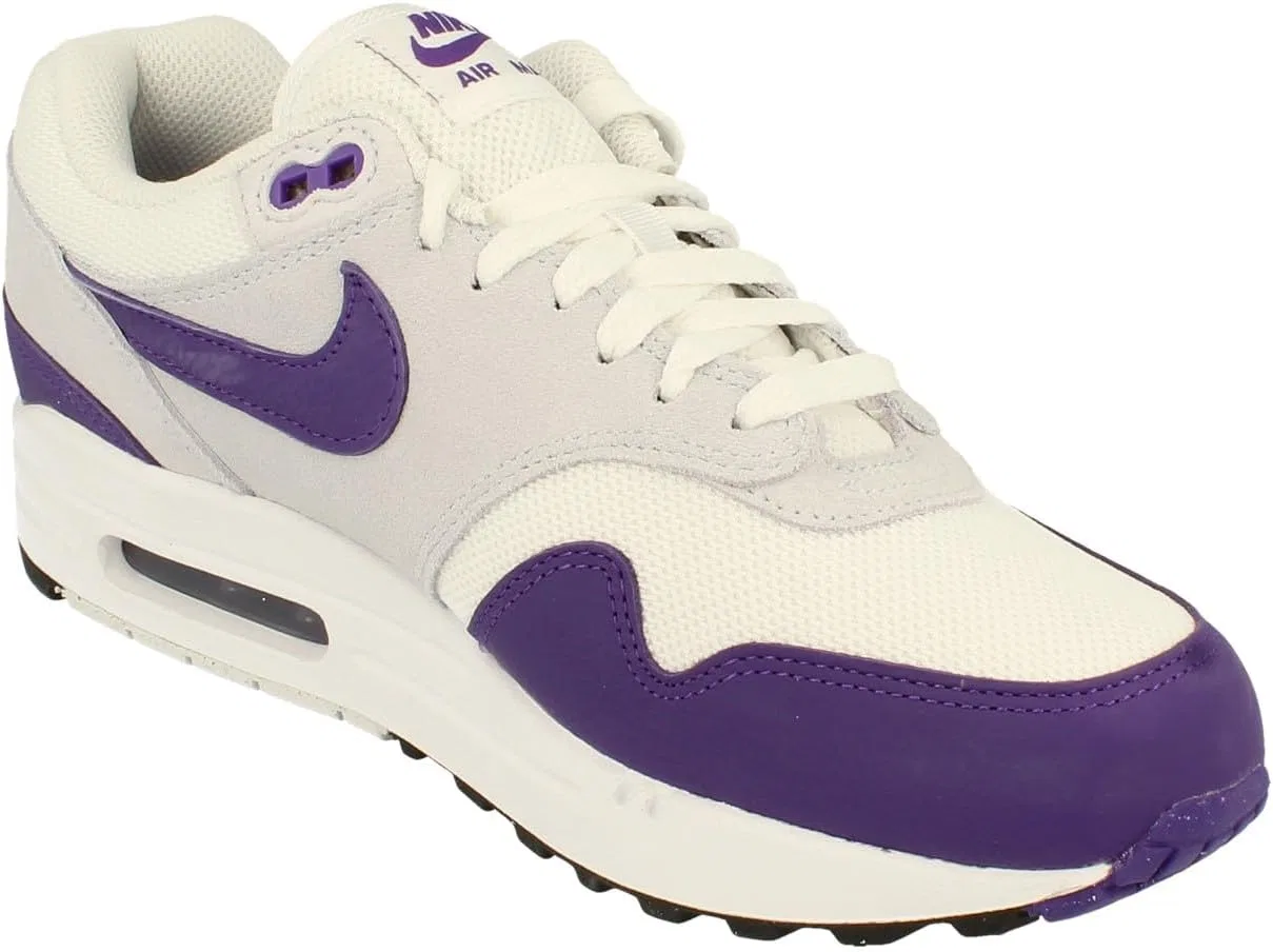 Мужские кроссовки NIKE Air Max 1 Essential, белый/черный/фиолетовый/серый — фото 4
