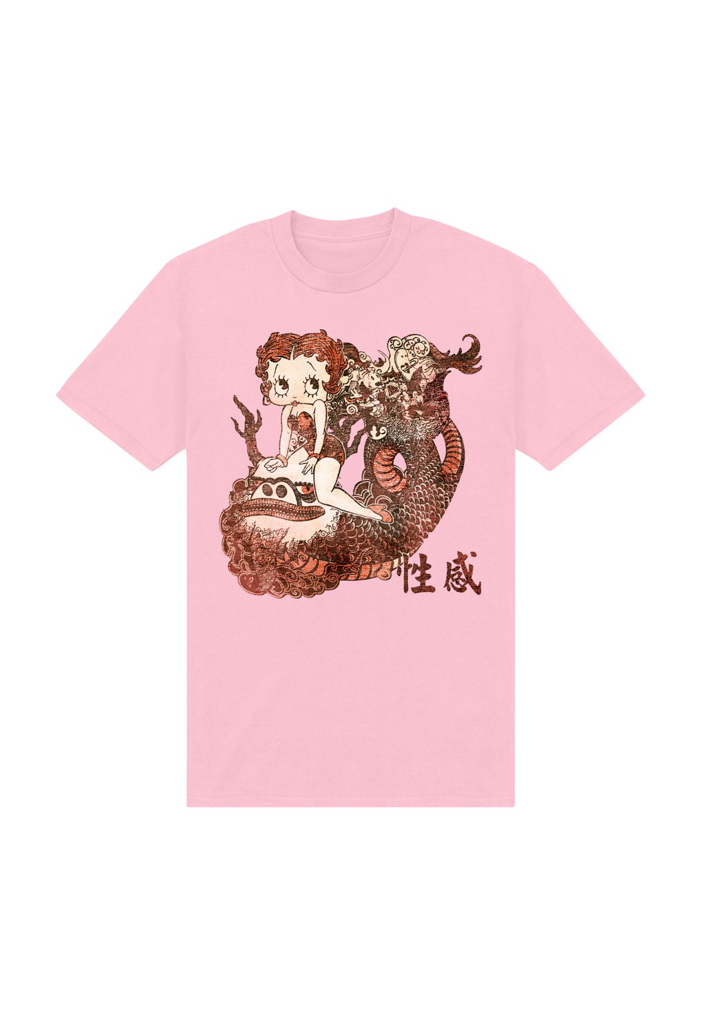 

Футболка с принтом BETTY BOOP DRAGON TATTOO Henry Tiger, фуксия