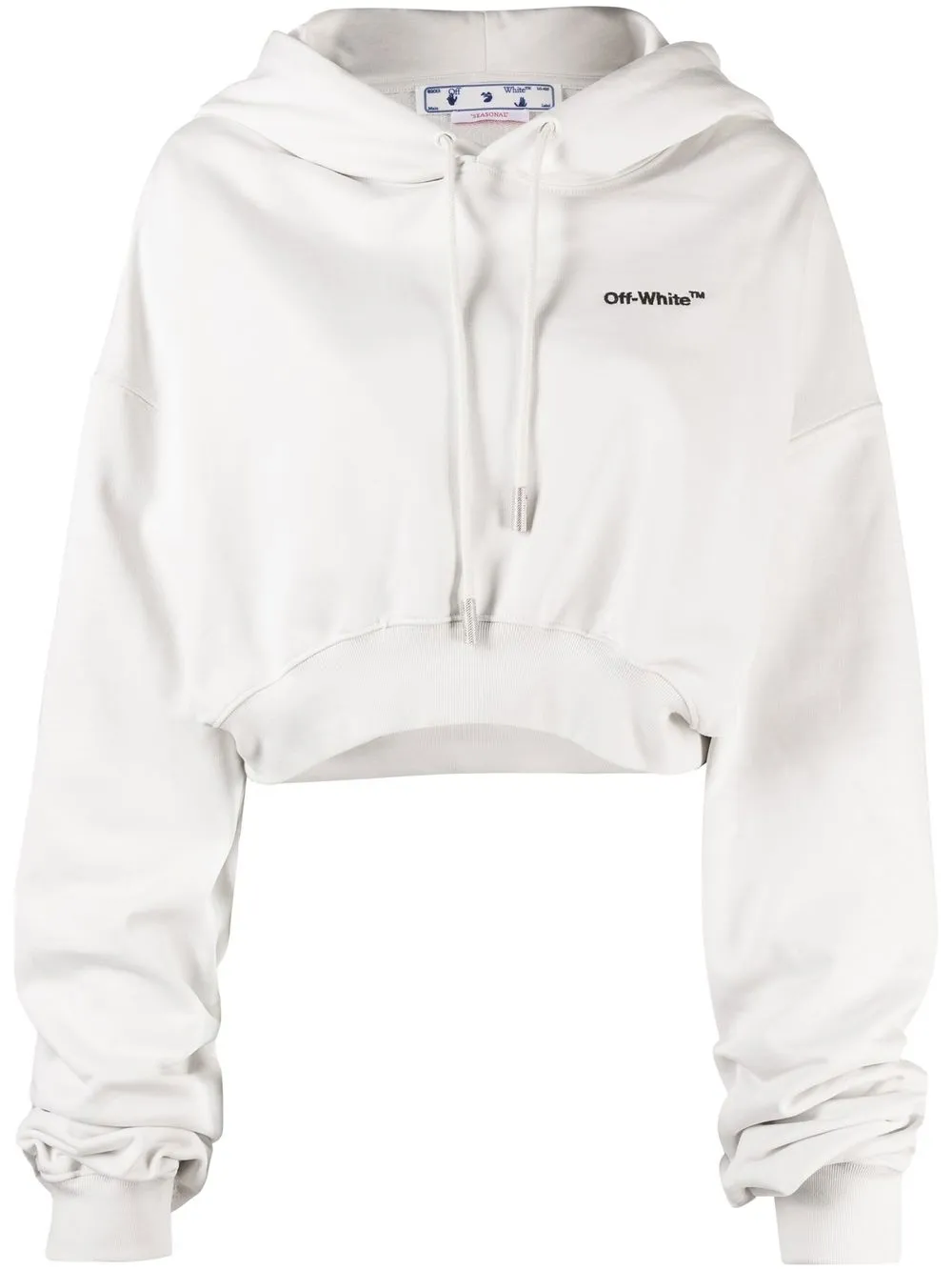 

Укороченное худи с логотипом OFF-WHITE, нейтральный