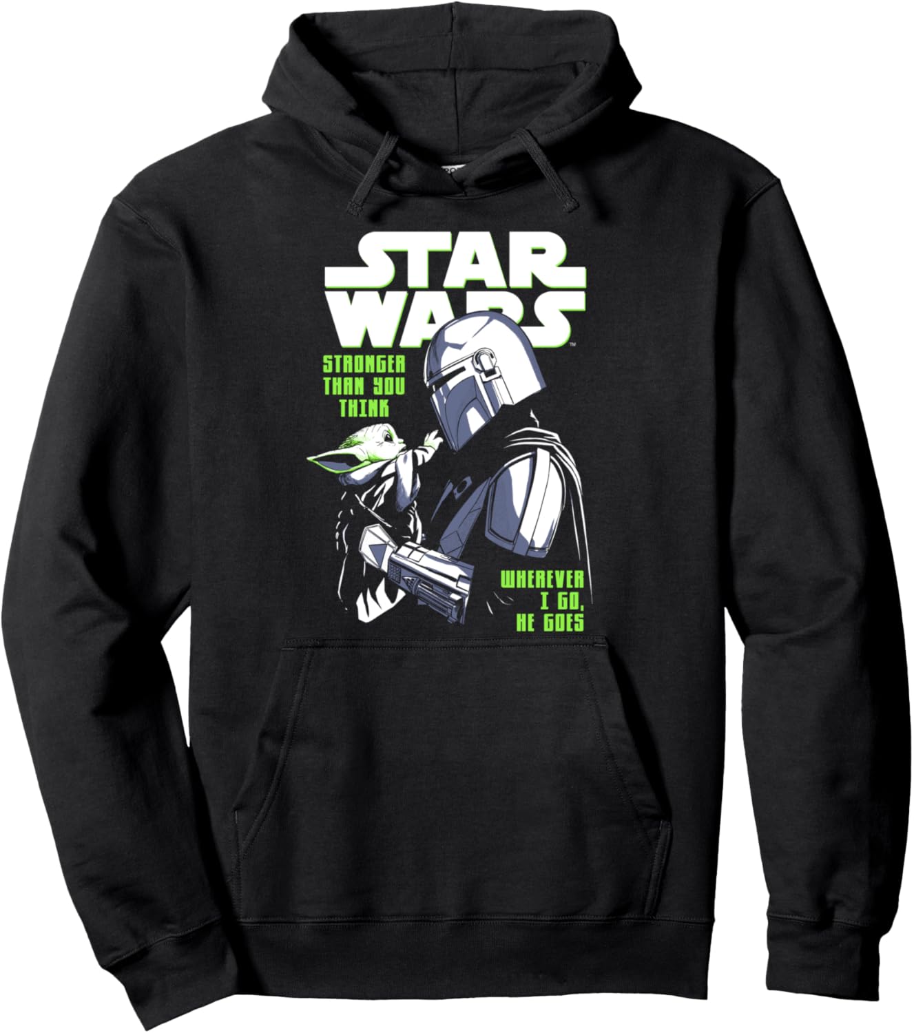 

Толстовка Star Wars: Stronger Than You Think Mandalorian, черная, Черный, Толстовка Star Wars: Stronger Than You Think Mandalorian, черная