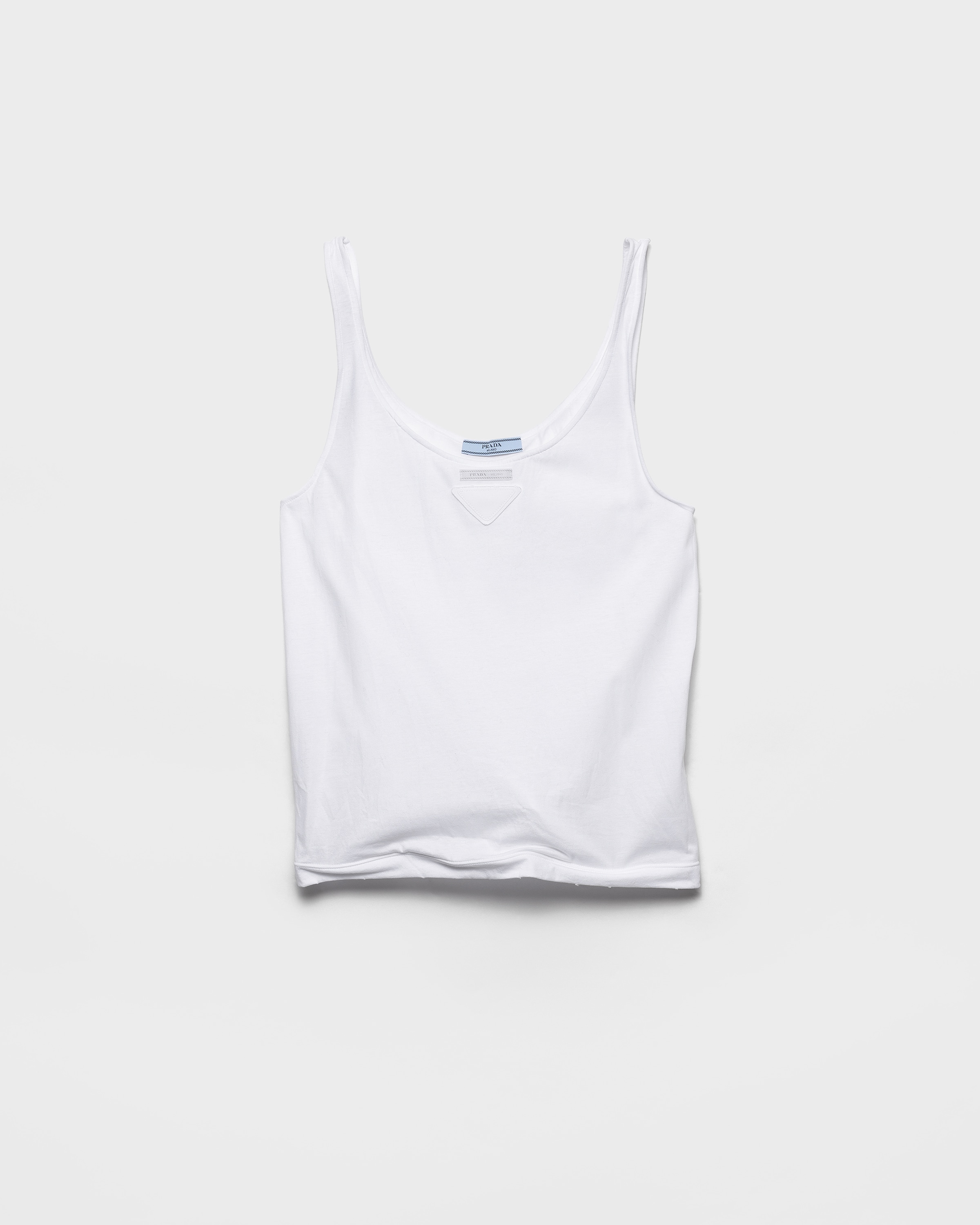 

Майка из хлопкового трикотажа Prada, белая, Белый, Майка из хлопкового трикотажа Prada, белая