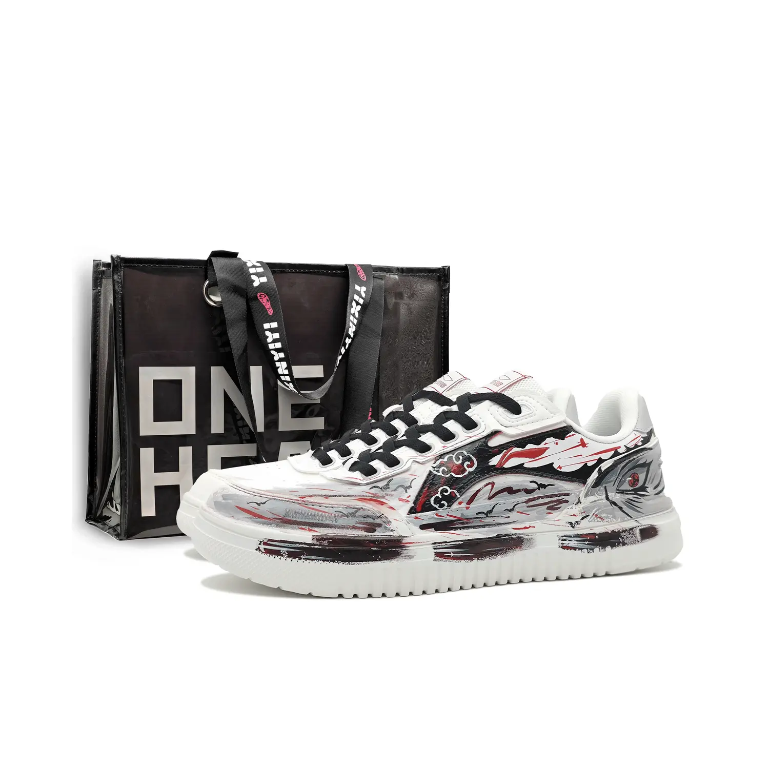 

LINING Мужские повседневные кроссовки low top Azure Cloud HI износостойкие и легкие белый черный