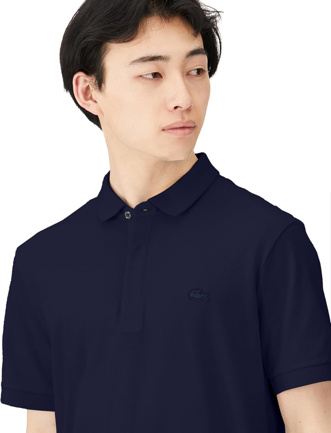 Мужская поло-рубашка Lacoste Regular Fit Stretch Paris (с коротким рукавом) PH5522L (старый цвет), темно-синий — фото 4