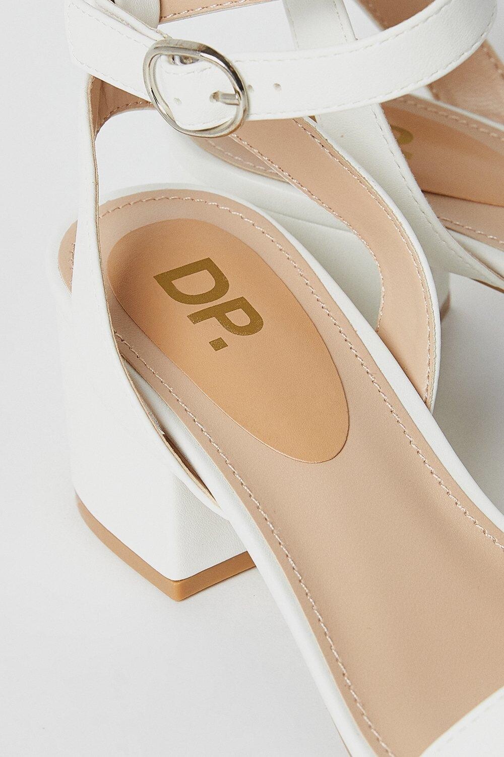 Сандалии Tommi Barely There на среднем каблуке Dorothy Perkins, белый — фото 4