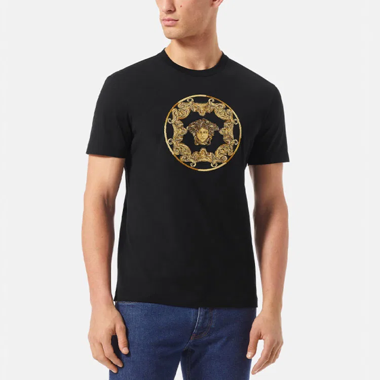 Футболка Medusa Head из органического хлопка VERSACE, Black — фото 3