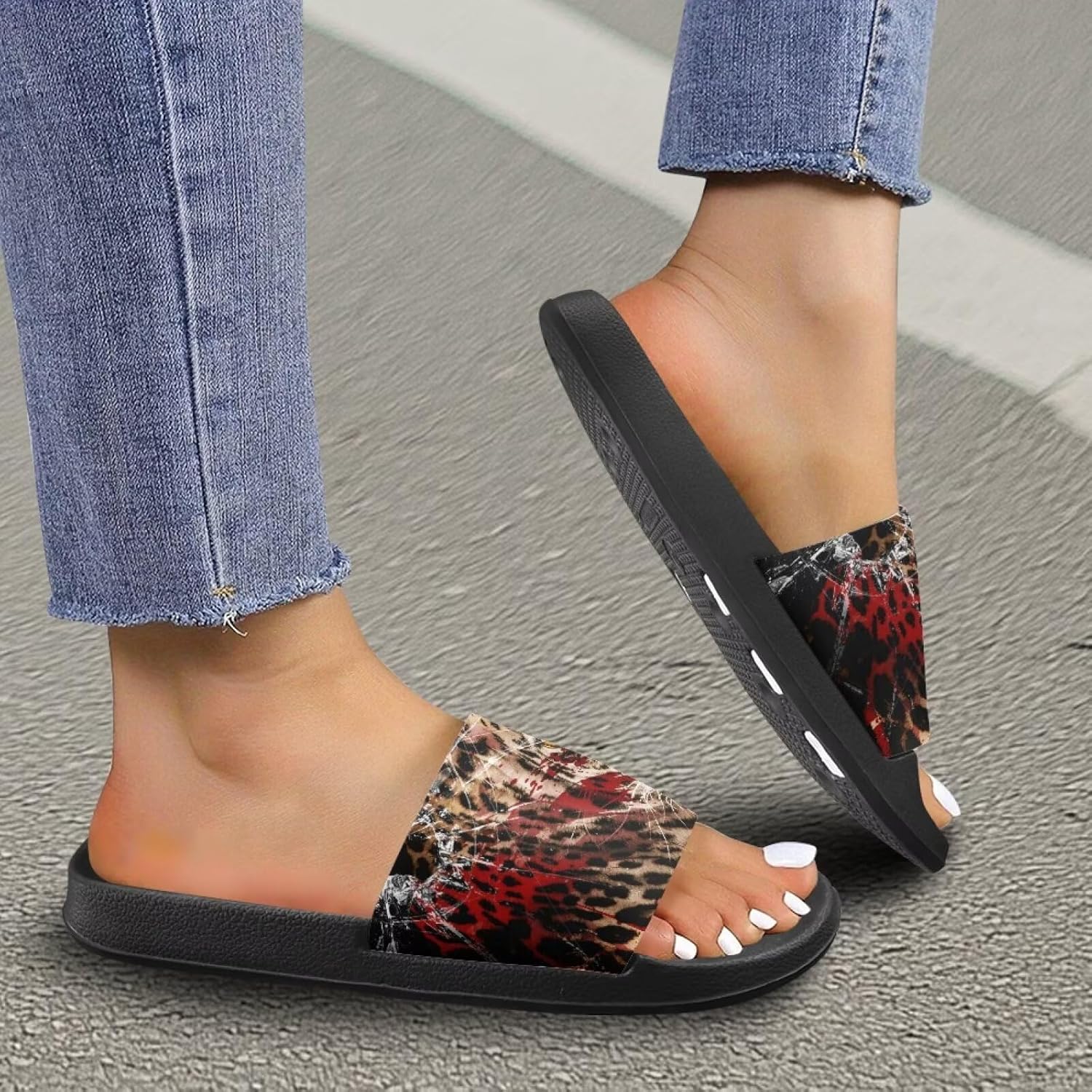 Тапочеки Jrysaedy House Slides, Leopard — фото 4