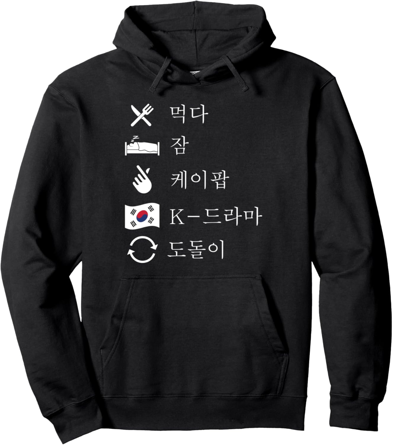 

Ешь, спи, K-pop, повторяй, K-pop, товары K-pop, худи South Korea K-Pop Merchandise Gift Idea, черный