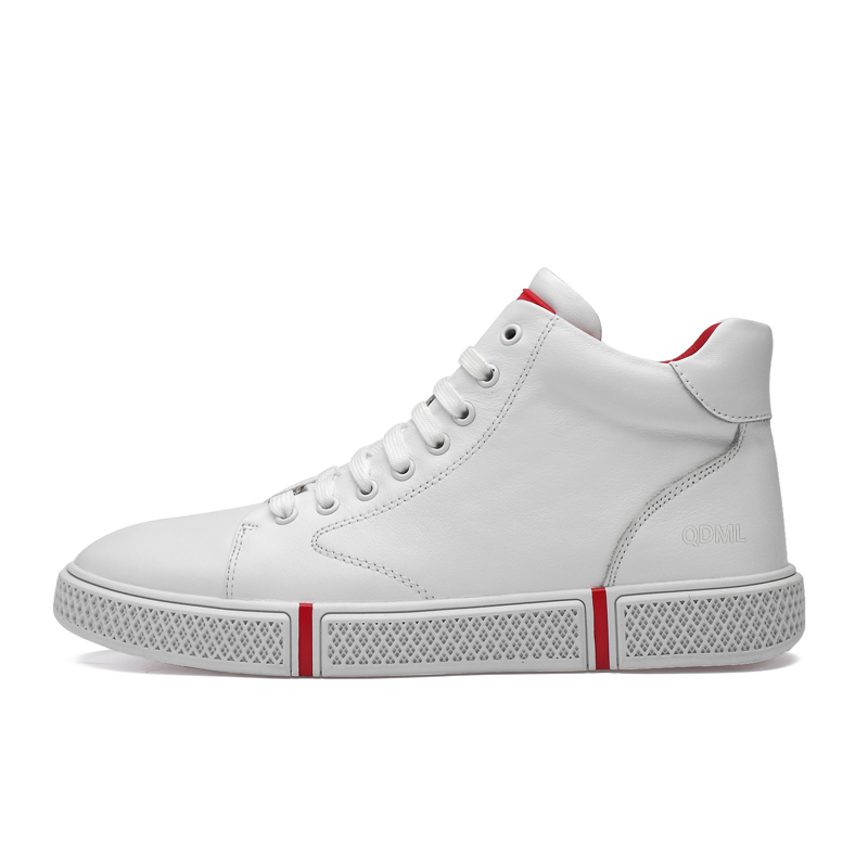 

Qiandongmeili Высокие скейтерские кроссовки унисекс белые без подкладки, цвет White Unlined Shoes