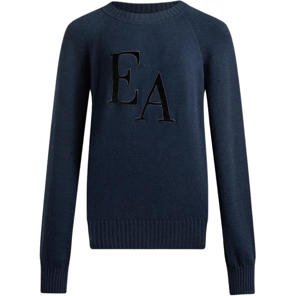 Вязаный топ Emporio Armani синий