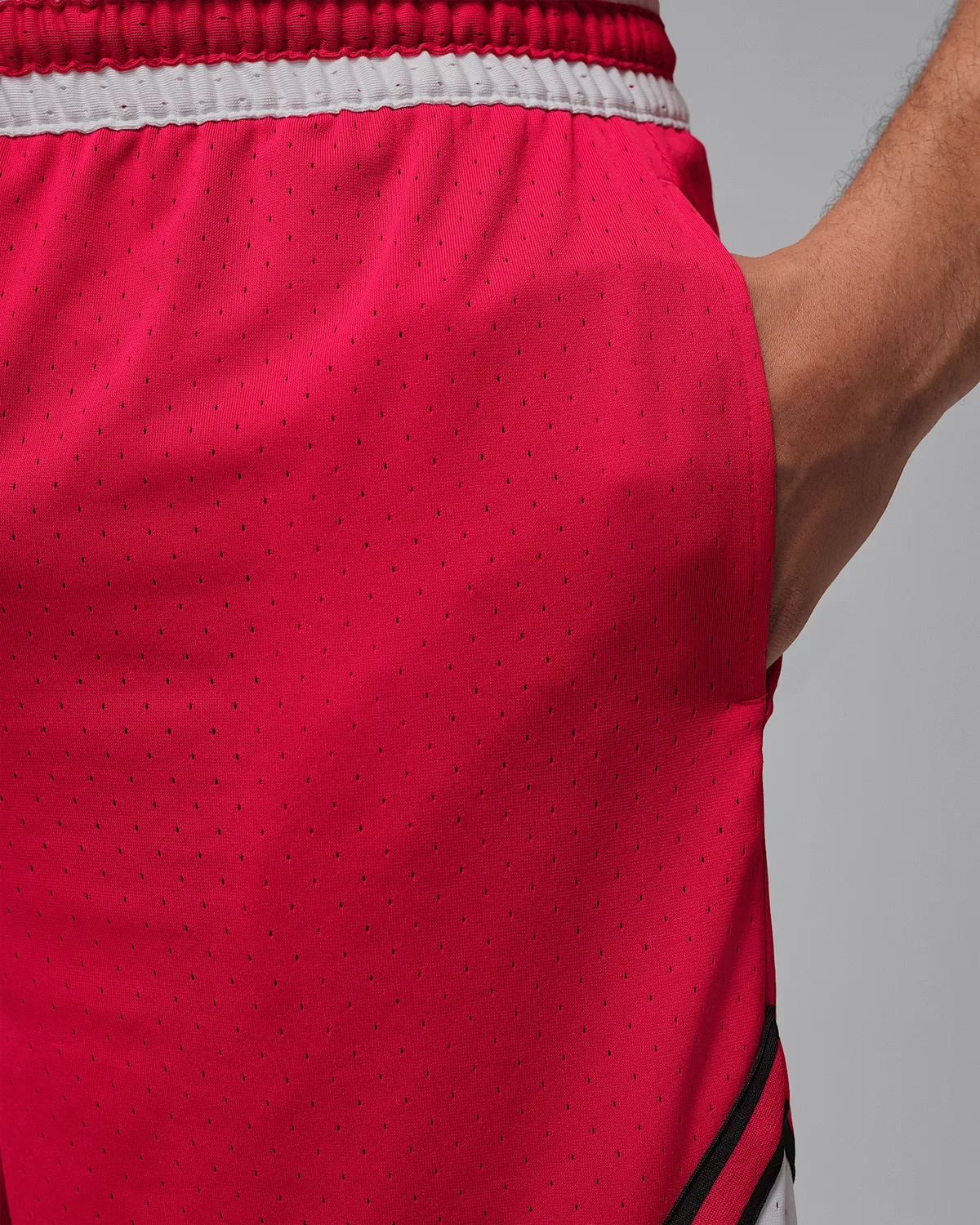 Мужские шорты Jordan Sport Dri-FIT 9" Diamond, Gym Red/White/Gym Red — фото 4