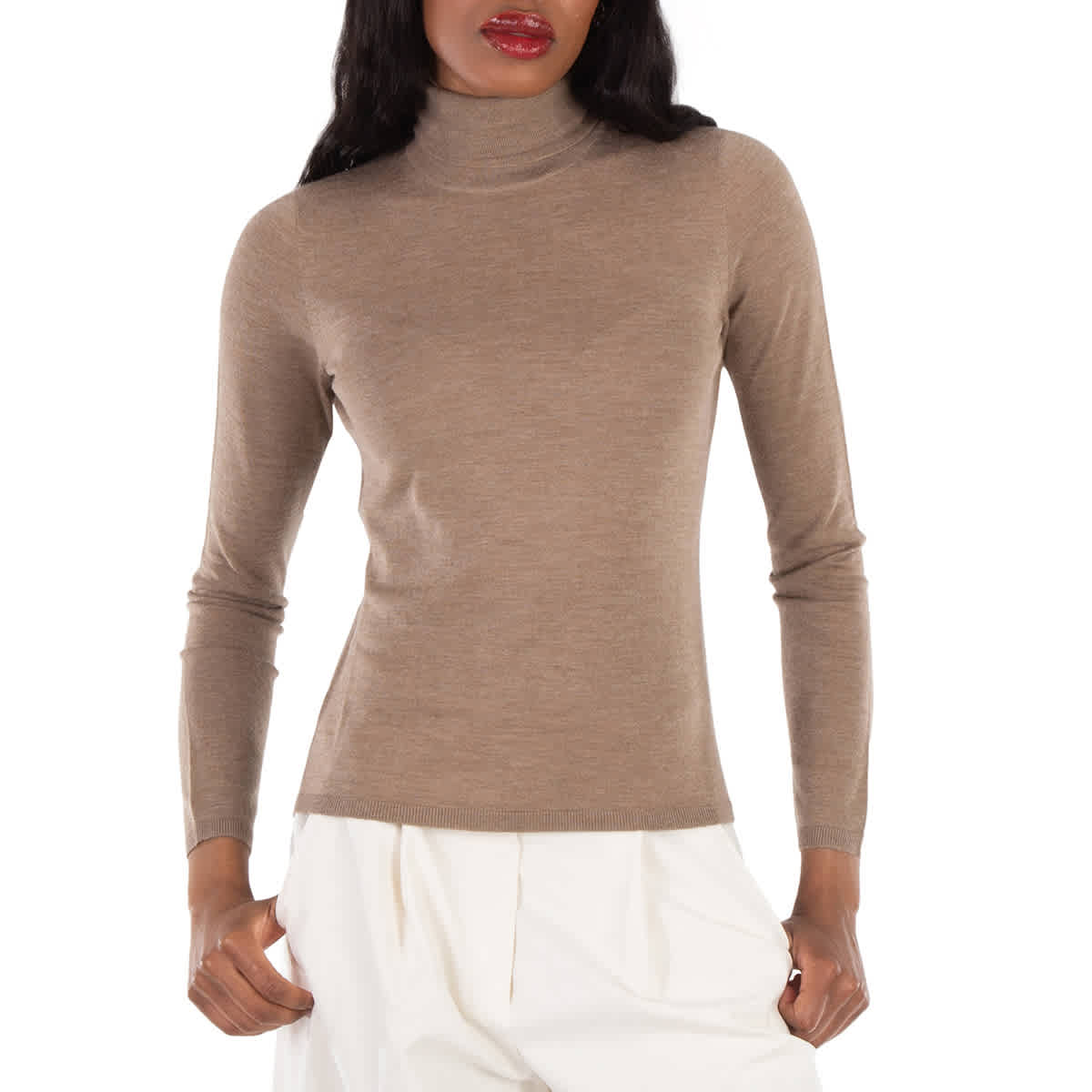 

Водолазка из кашемира Max Mara Veloce, коричневый