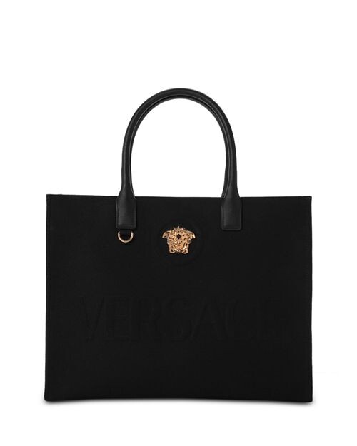 

Холщовая большая сумка La Medusa Versace, цвет Black