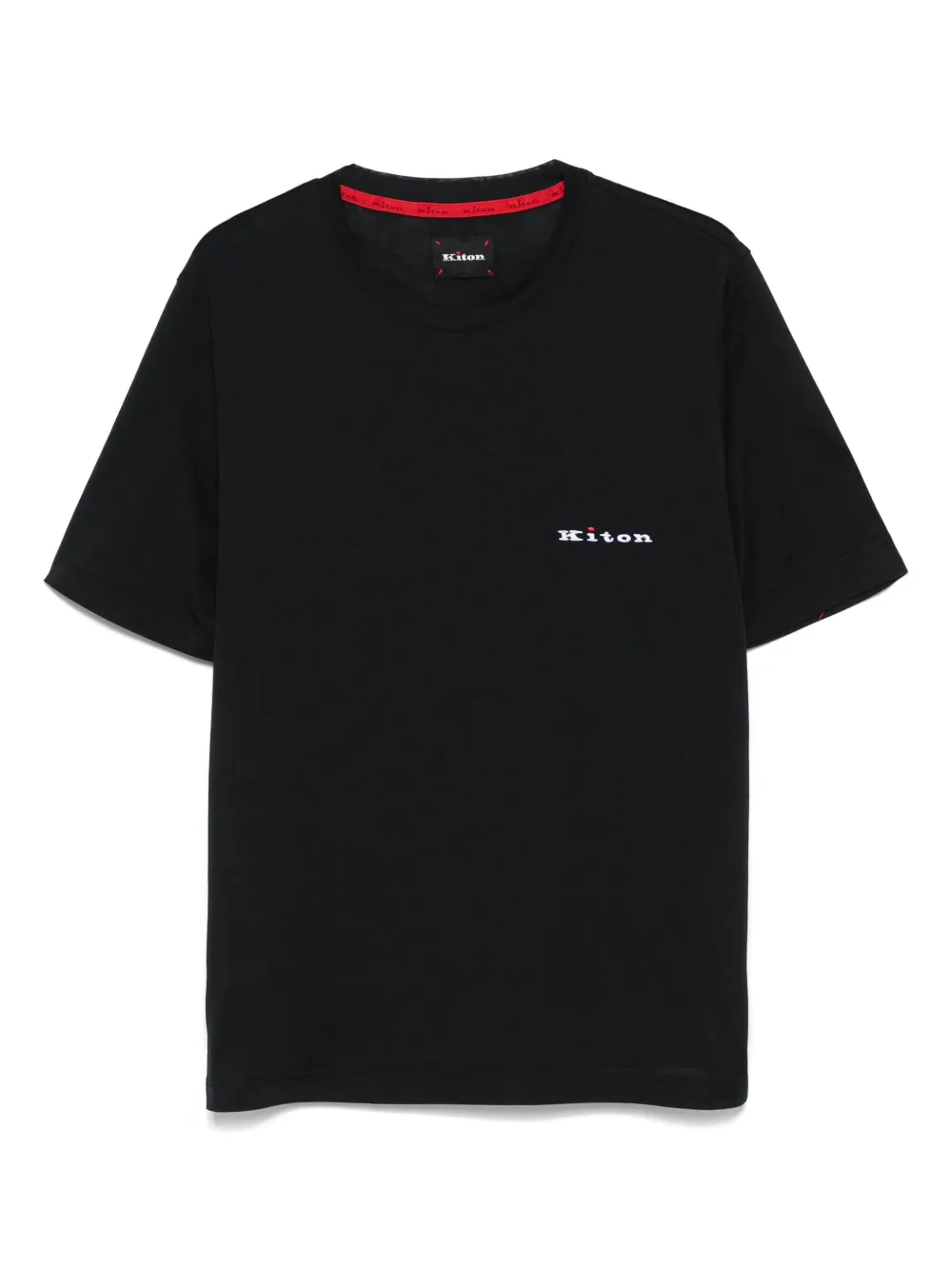 

Футболка с вышитым логотипом Kiton, черный