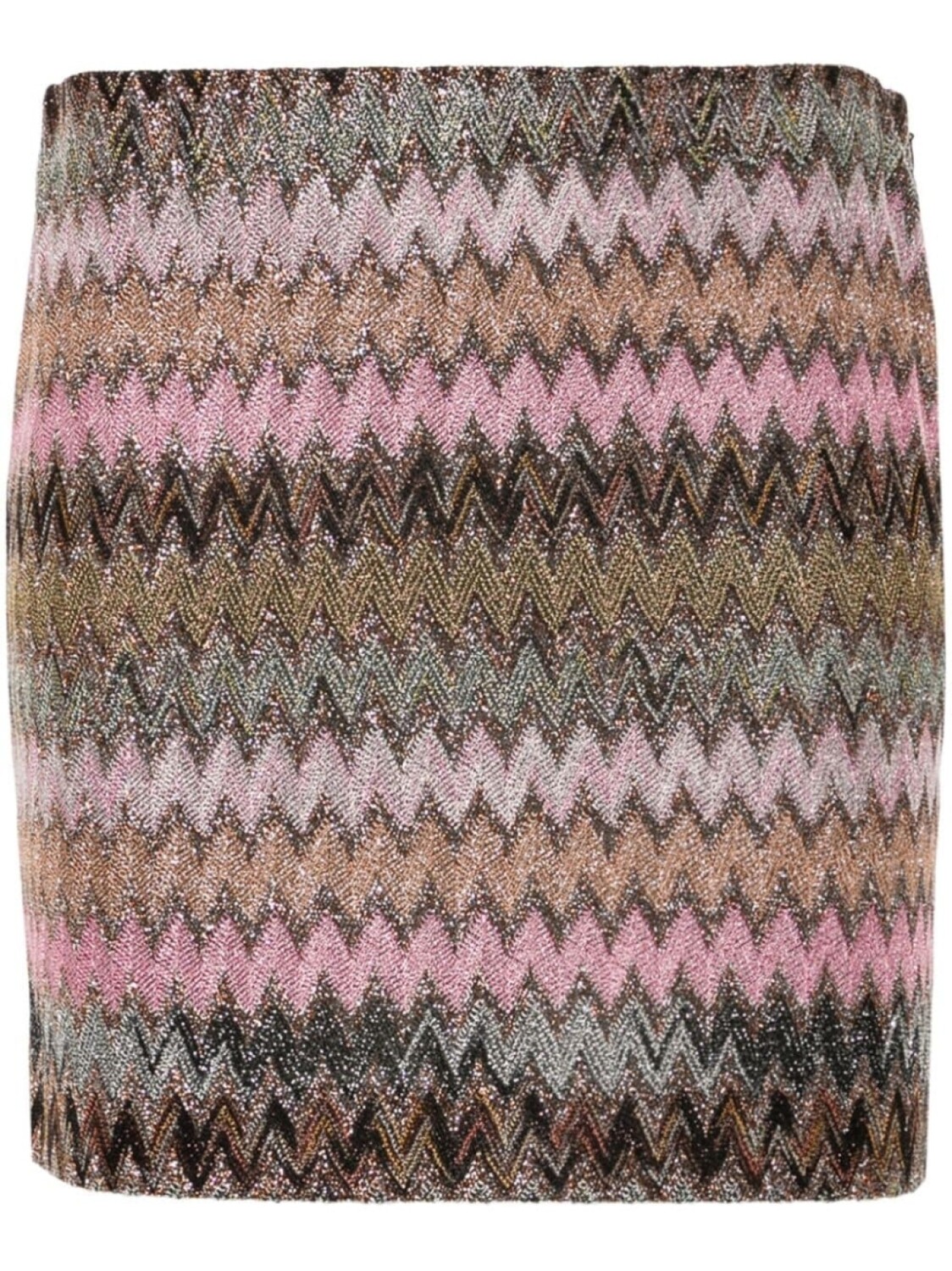 

Missoni юбка мини с люрексом и узором зигзаг, розовый