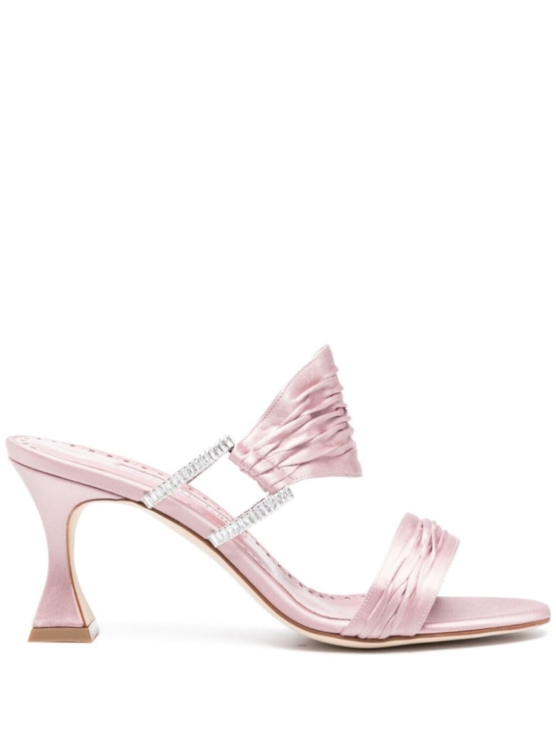 

Manolo Blahnik атласные мюли Chinap 70, фиолетовый
