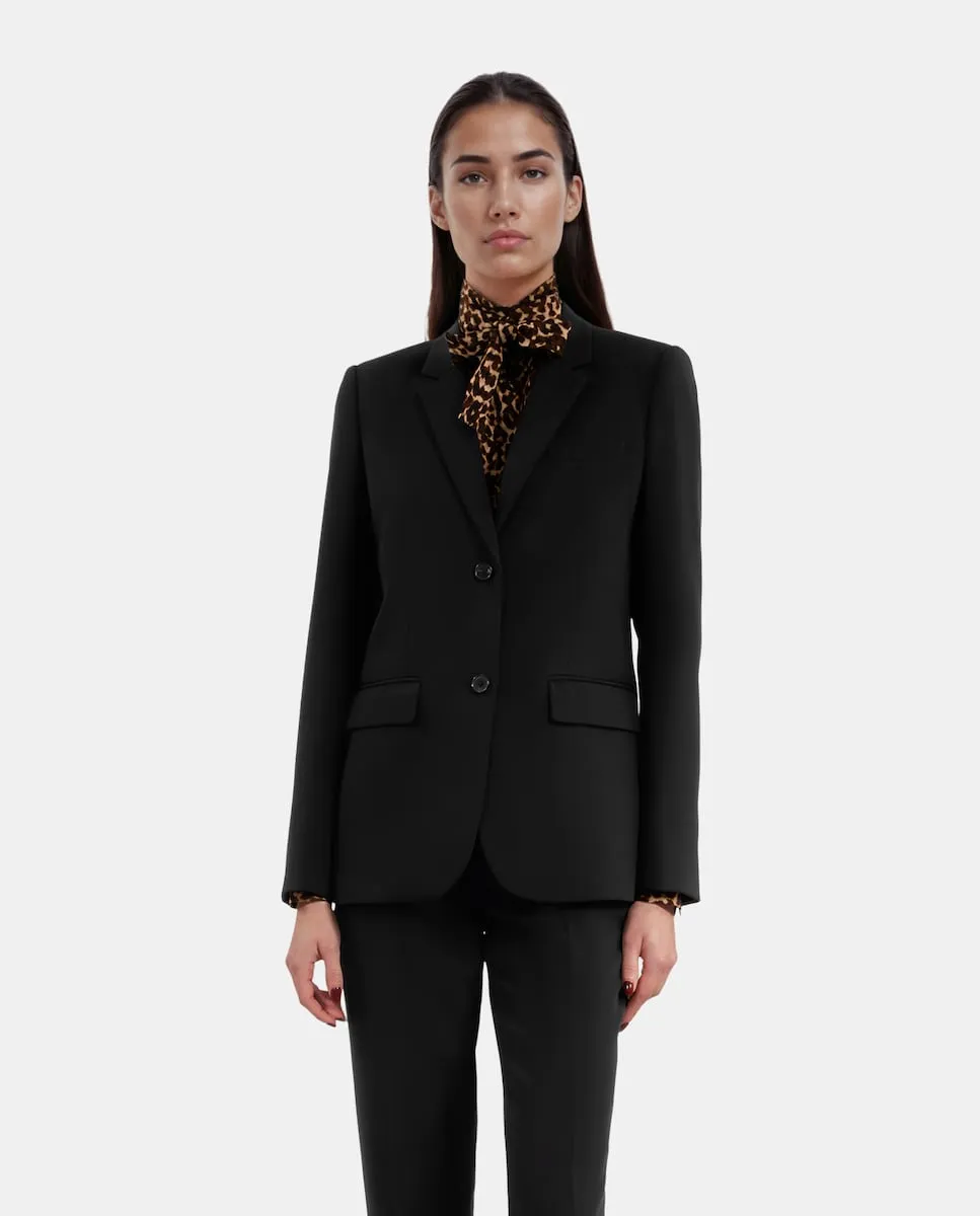 

Женский жакет из крепа на пуговицах The Kooples, черный