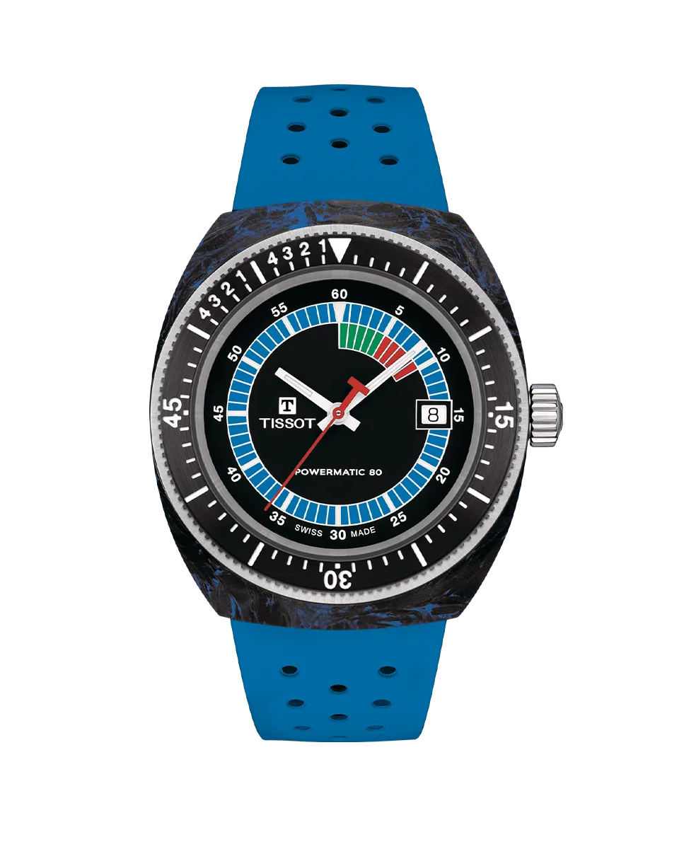 

Мужские часы Tissot Sideral collection из синего каучука, синий
