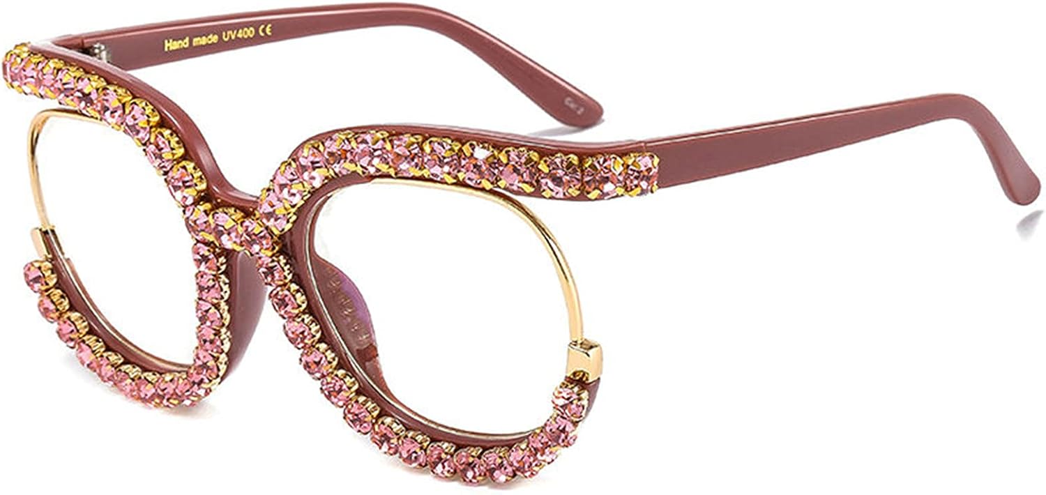 

Солнцезащитные очки Willochra с круглыми блестящими стразами для женщин, бриллиантовые, конфетные цвета, женские хрустальные солнцезащитные очки, блестящие очки-маска, Pink