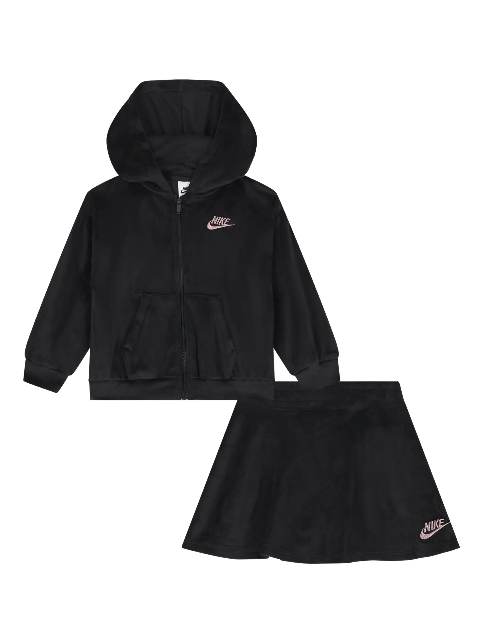 

Комплект из топа и юбки с логотипом Nike Kids, черный