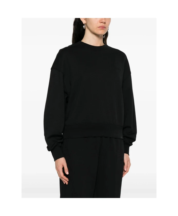 Черная толстовка с ребристыми манжетами Calvin Klein, черный — фото 2