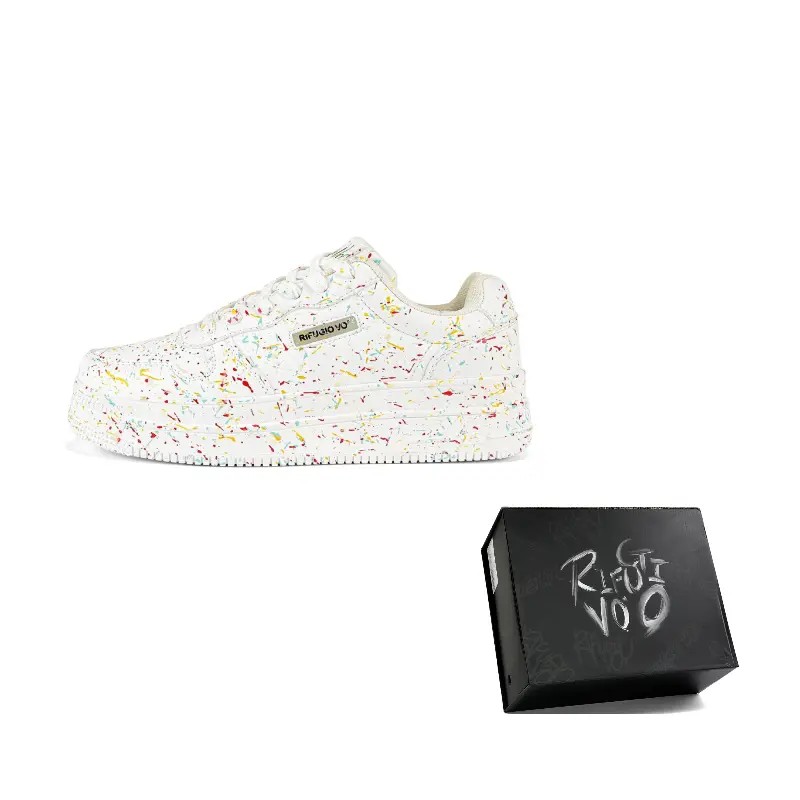 

RIFUGIO VO' Низкие скейтерские кроссовки унисекс с радужным свечением (светящиеся в темноте), цвет Iridescent Glow (Glow in The Dark)